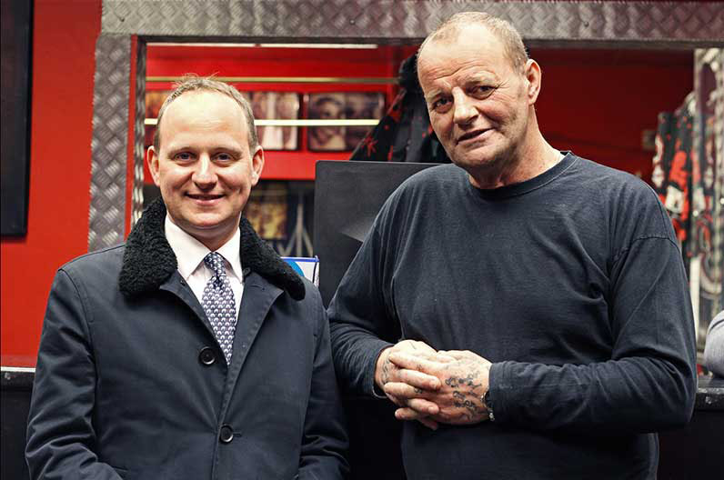 Richard with Mr Giles Davies MB BS BSc. MD FRCS(Gen.Surg.)